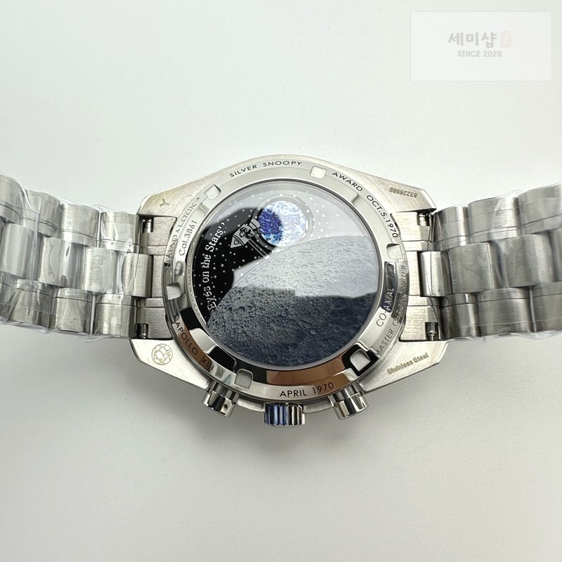 Omega N1공장 오메가 스피드마스터 스누피 스틸 블루앤화이트 페브릭스트랩 Speedmaster Professional "Silver Snoopy Award" 50th Anniversary N1F 1:1 Best Edition A3861 시계 10번 이미지