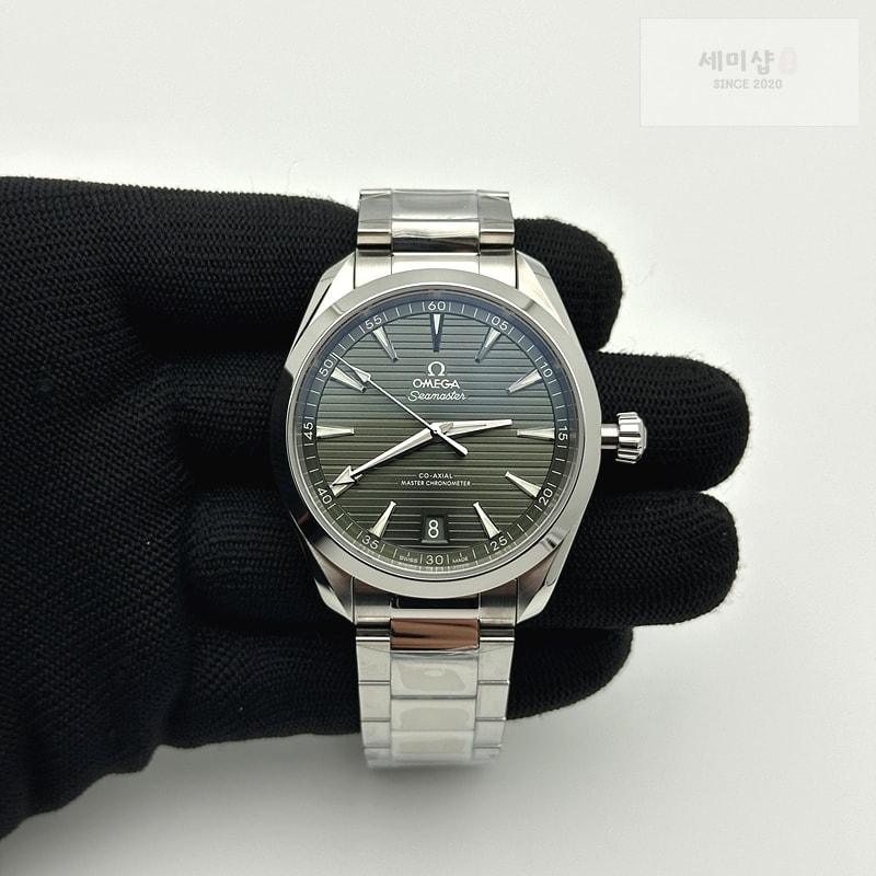 Omega VS공장 오메가 씨마스터 아쿠아테라 150m 스틸 올리브그린다이얼 브레이슬릿 41mm 시계 1번 이미지