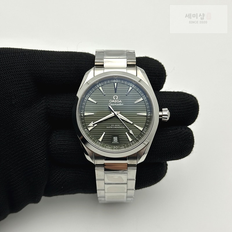 Omega VS공장 오메가 씨마스터 아쿠아테라 150m 스틸 올리브그린다이얼 브레이슬릿 41mm 시계 2번 이미지