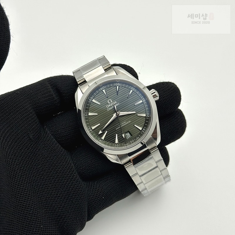 Omega VS공장 오메가 씨마스터 아쿠아테라 150m 스틸 올리브그린다이얼 브레이슬릿 41mm 시계 4번 이미지