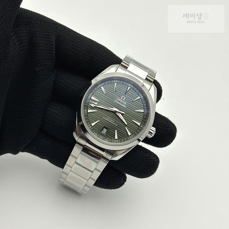Omega VS공장 오메가 씨마스터 아쿠아테라 150m 스틸 올리브그린다이얼 브레이슬릿 41mm 시계 5번 이미지