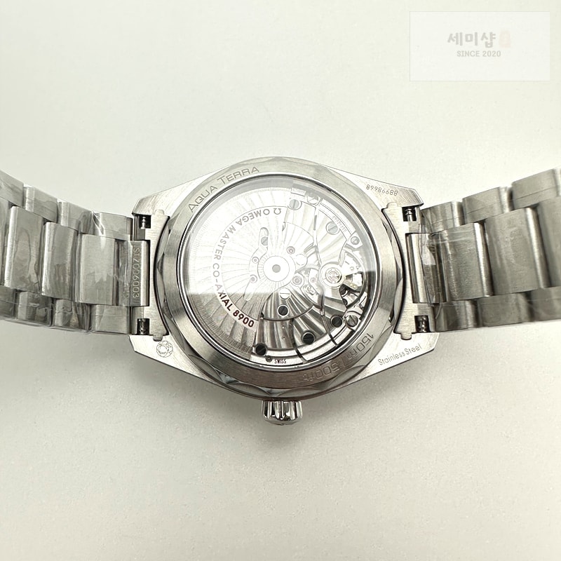 Omega VS공장 오메가 씨마스터 아쿠아테라 150m 블랙다이얼 그린핸즈 브레이슬릿 41mm Aqua Terra 150M Master Chronometers Black Dial Green Hand on SS Bracelet A8900 Super Clone 시계 10번 이미지