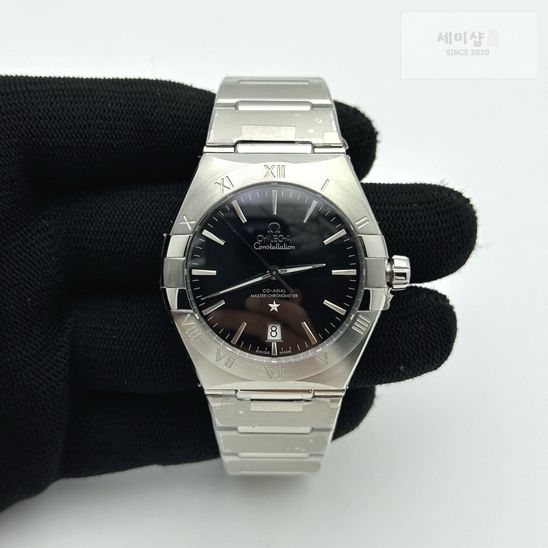Omega ASW공장 오메가 컨스텔레이션 39 스틸 블랙다이얼 브레이슬릿 Constellation 39mm SS ASWF 1:1 Best Edition Black Dial on SS Bracelet A8800 시계 1번 이미지