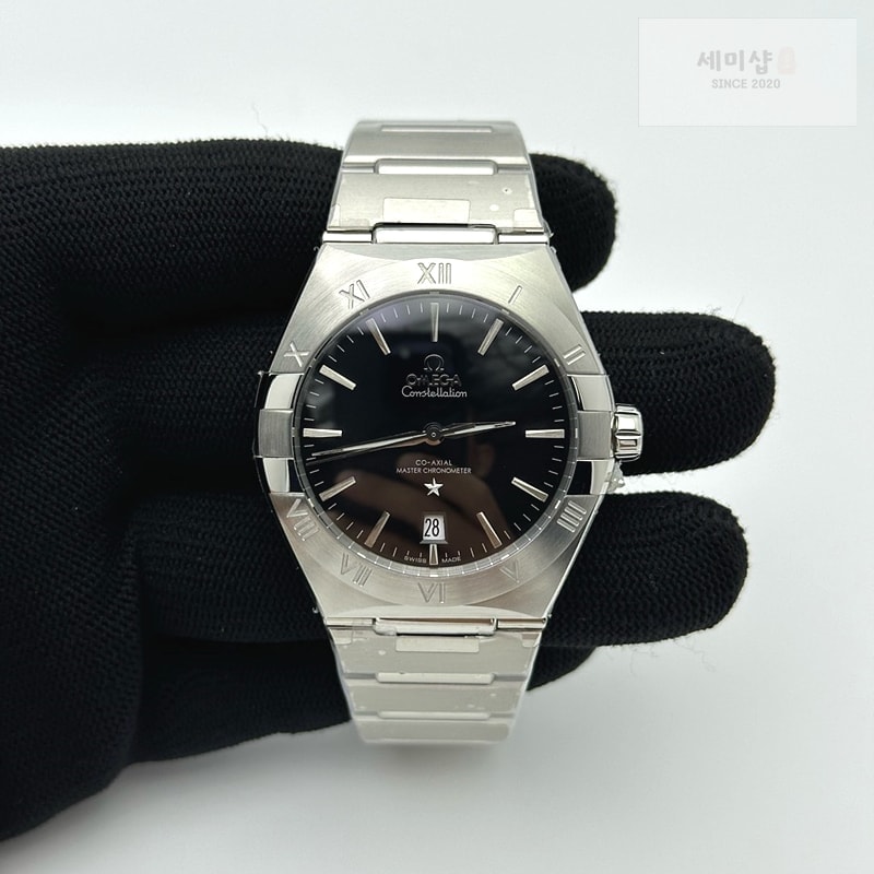 Omega ASW공장 오메가 컨스텔레이션 39 스틸 블랙다이얼 브레이슬릿 Constellation 39mm SS ASWF 1:1 Best Edition Black Dial on SS Bracelet A8800 시계 3번 이미지