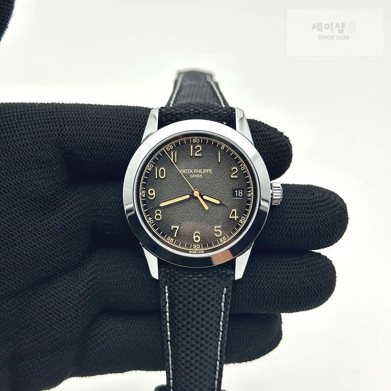 Patek Philippe PP공장 파텍필립 칼라트라바 5226G 그레이텍스쳐다이얼 블랙나일론스트랩 Calatrava 5226G SS PPF 1:1 Best Edition Gray Rock Dial on Black Nylon Strap 330CS PPF공장 시계 1번 이미지