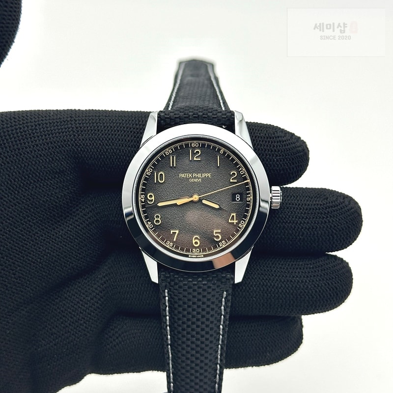 Patek Philippe PP공장 파텍필립 칼라트라바 5226G 그레이텍스쳐다이얼 블랙나일론스트랩 Calatrava 5226G SS PPF 1:1 Best Edition Gray Rock Dial on Black Nylon Strap 330CS PPF공장 시계 2번 이미지