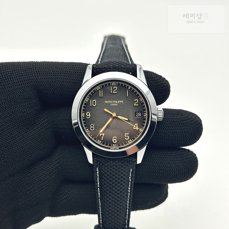 Patek Philippe PP공장 파텍필립 칼라트라바 5226G 그레이텍스쳐다이얼 블랙나일론스트랩 Calatrava 5226G SS PPF 1:1 Best Edition Gray Rock Dial on Black Nylon Strap 330CS PPF공장 시계 3번 이미지