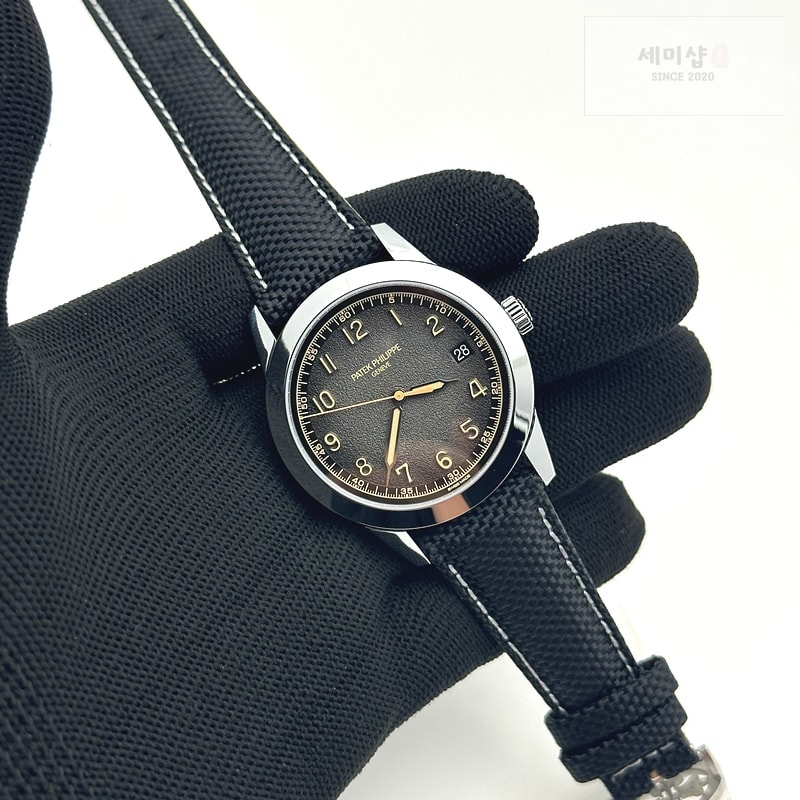 Patek Philippe PP공장 파텍필립 칼라트라바 5226G 그레이텍스쳐다이얼 블랙나일론스트랩 Calatrava 5226G SS PPF 1:1 Best Edition Gray Rock Dial on Black Nylon Strap 330CS PPF공장 시계 4번 이미지