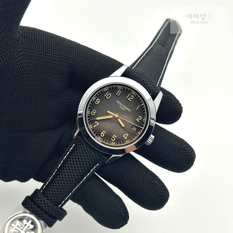Patek Philippe PP공장 파텍필립 칼라트라바 5226G 그레이텍스쳐다이얼 블랙나일론스트랩 Calatrava 5226G SS PPF 1:1 Best Edition Gray Rock Dial on Black Nylon Strap 330CS PPF공장 시계 5번 이미지