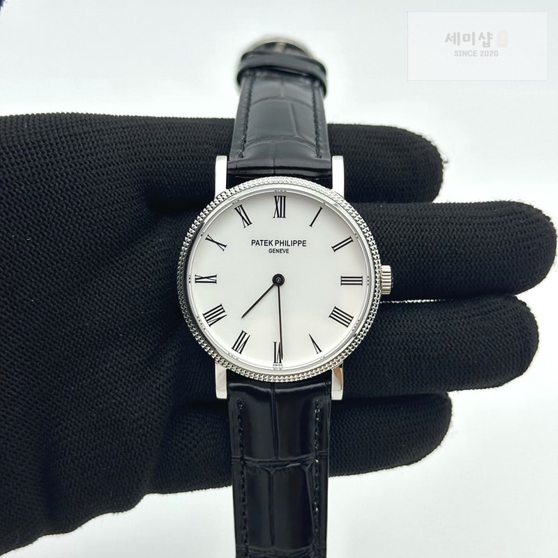 Patek Philippe TW공장 파텍필립 칼라트라바 로즈골드 금통 화이트다이얼 가죽스트랩 Calatrava 5196 RG White Dial on Black Leather Strap MIYOTA 9015 시계 1번 이미지