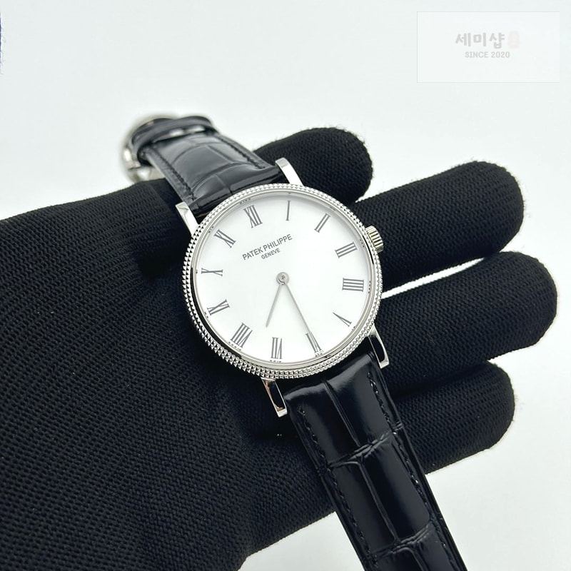 Patek Philippe TW공장 파텍필립 칼라트라바 로즈골드 금통 화이트다이얼 가죽스트랩 Calatrava 5196 RG White Dial on Black Leather Strap MIYOTA 9015 시계 2번 이미지