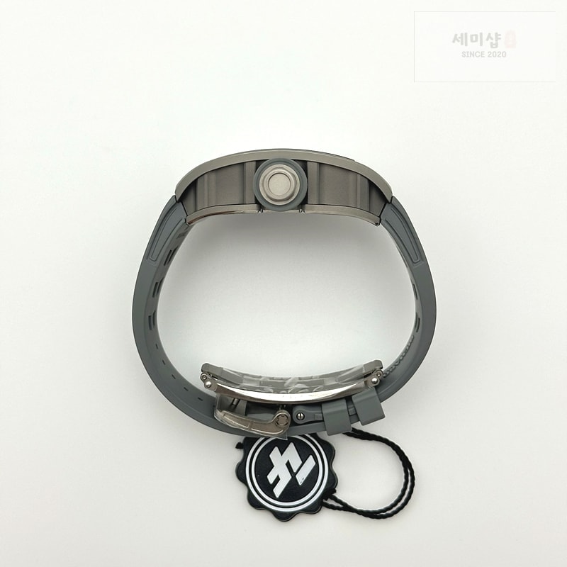 리차드밀 ZF공장 리차드밀 RM055 티타늄 스켈레톤다이얼 그레이러버스트랩 RM055 Titanium Carbide ZF 1:1 Best Edition Skeleton Dial On Gray Shark Rubber Strap RMUL2 Super Clone 시계 6번 이미지