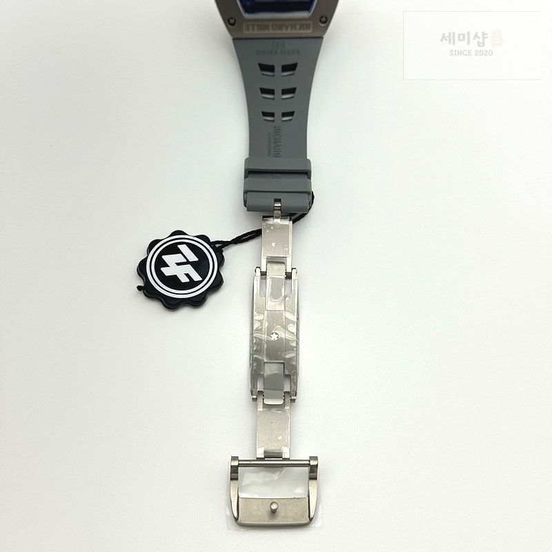 리차드밀 ZF공장 리차드밀 RM055 티타늄 스켈레톤다이얼 그레이러버스트랩 RM055 Titanium Carbide ZF 1:1 Best Edition Skeleton Dial On Gray Shark Rubber Strap RMUL2 Super Clone 시계 8번 이미지