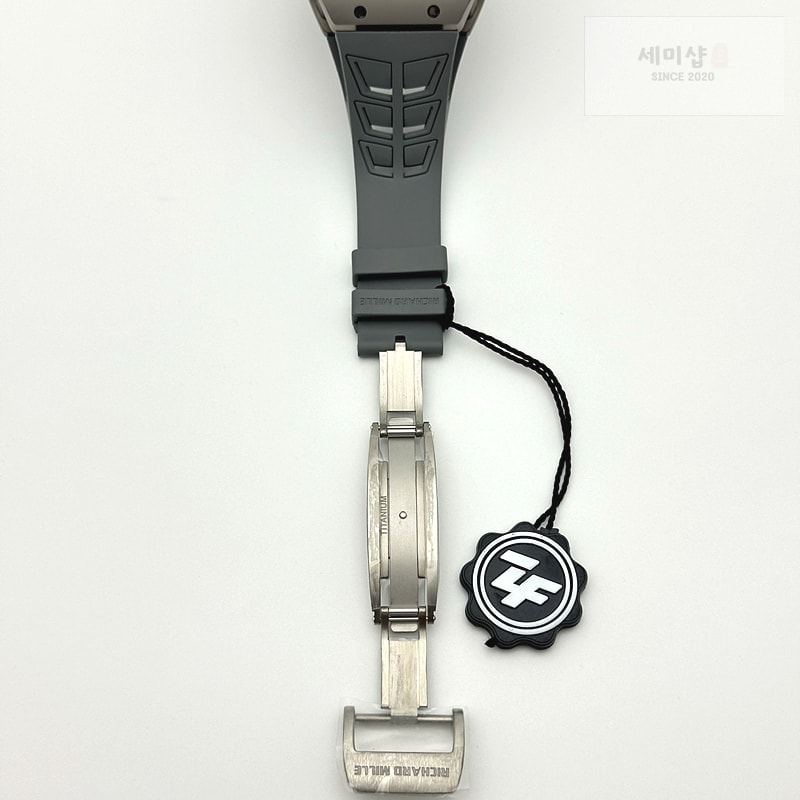 리차드밀 ZF공장 리차드밀 RM055 티타늄 스켈레톤다이얼 그레이러버스트랩 RM055 Titanium Carbide ZF 1:1 Best Edition Skeleton Dial On Gray Shark Rubber Strap RMUL2 Super Clone 시계 9번 이미지