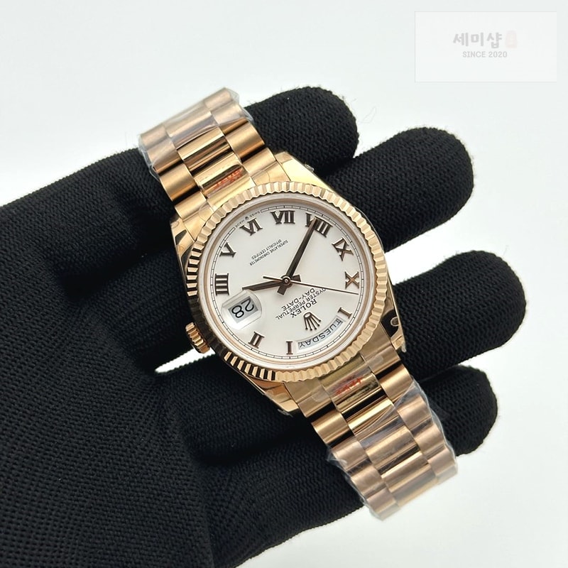 Rolex GM공장 롤렉스 데이데이트 36 로즈골드금통 화이트다이얼 로만인덱스 프레지던트프레이슬릿 2836 DayDate 36mm Pre RG/RG Wht/Rm GMF A2836 시계 6번 이미지