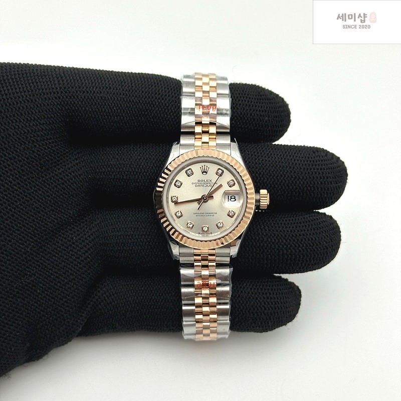 Rolex GM공장 롤렉스 레이디 데이저스트 28 로즈골드콤비 실버다이얼 바인덱스 주빌레브레이슬릿 DJ Ladies 28mm Jub Flt 904L RG/SS S-Wht/Stk GMF A2671 시계 2번 이미지