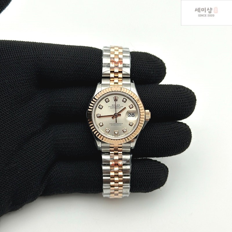 Rolex GM공장 롤렉스 레이디 데이저스트 28 로즈골드콤비 실버다이얼 바인덱스 주빌레브레이슬릿 DJ Ladies 28mm Jub Flt 904L RG/SS S-Wht/Stk GMF A2671 시계 3번 이미지