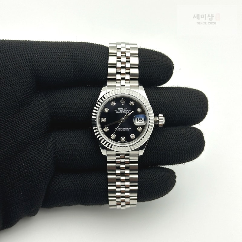 Rolex GM공장 롤렉스 레이디 데이저스트 28 스틸 블랙다이얼 바인덱스 주빌레브레이슬릿 DJ Ladies 28mm Jub Flt 904L SS/SS Blk/Stk GMF A2671 시계 2번 이미지