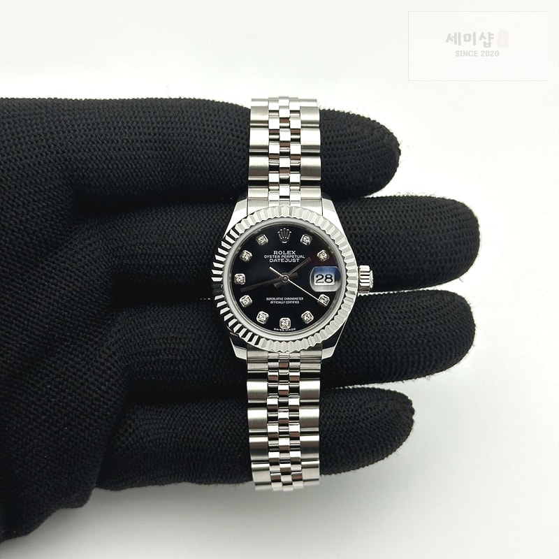 Rolex GM공장 롤렉스 레이디 데이저스트 28 스틸 블랙다이얼 바인덱스 주빌레브레이슬릿 DJ Ladies 28mm Jub Flt 904L SS/SS Blk/Stk GMF A2671 시계 3번 이미지