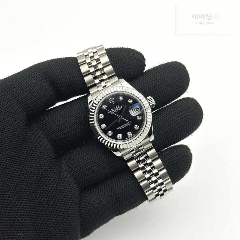 Rolex GM공장 롤렉스 레이디 데이저스트 28 스틸 블랙다이얼 바인덱스 주빌레브레이슬릿 DJ Ladies 28mm Jub Flt 904L SS/SS Blk/Stk GMF A2671 시계 4번 이미지