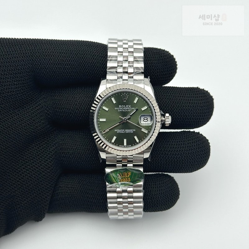 Rolex AR공장 롤렉스 레이디 데이저스트 31 스틸 그린다이얼 쥬빌레브레이슬릿 시계 1번 이미지