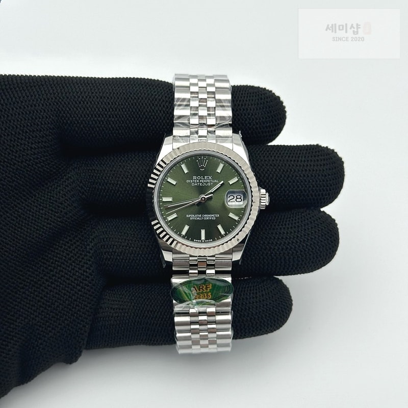 Rolex AR공장 롤렉스 레이디 데이저스트 31 스틸 그린다이얼 쥬빌레브레이슬릿 시계 3번 이미지