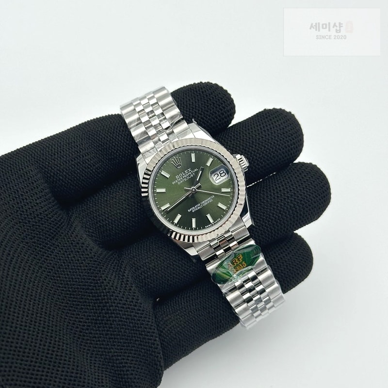 Rolex AR공장 롤렉스 레이디 데이저스트 31 스틸 그린다이얼 쥬빌레브레이슬릿 시계 4번 이미지
