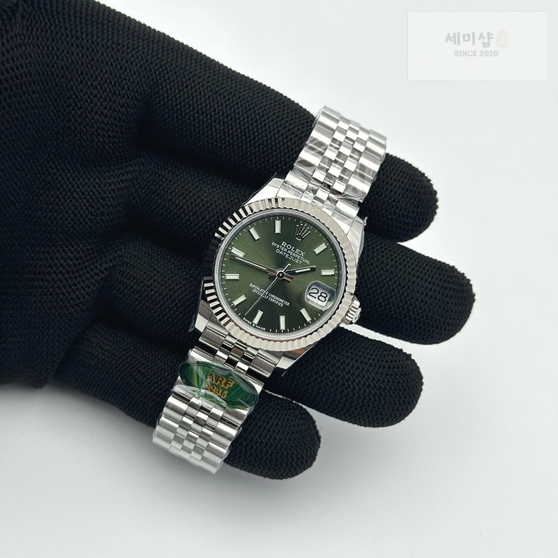 Rolex AR공장 롤렉스 레이디 데이저스트 31 스틸 그린다이얼 쥬빌레브레이슬릿 시계 5번 이미지