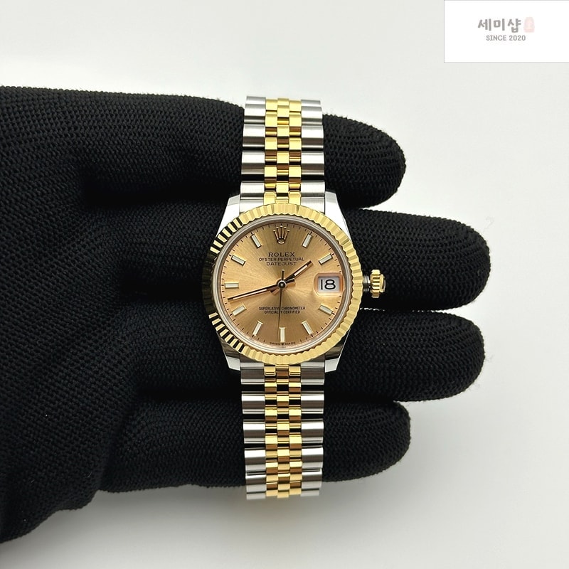 Rolex AR공장 롤렉스 레이디 데이저스트 31 로즈골드콤비 브라운다이얼 텐포인트 다이아몬드베젤 오이스터브레이슬릿 10P DateJust 31 SS/RG ARF 1:1 Best Edition Brown Diamonds Dial Diamonds Bezel on Oyster Bracelet ETA2688 시계 2번 이미지
