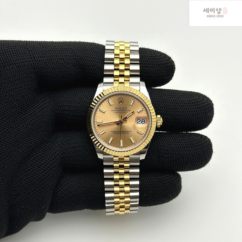 Rolex AR공장 롤렉스 레이디 데이저스트 31 로즈골드콤비 브라운다이얼 텐포인트 다이아몬드베젤 오이스터브레이슬릿 10P DateJust 31 SS/RG ARF 1:1 Best Edition Brown Diamonds Dial Diamonds Bezel on Oyster Bracelet ETA2688 시계 3번 이미지