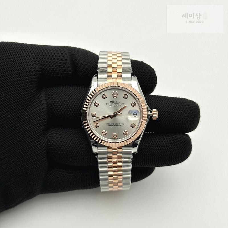 Rolex WF공장 롤렉스 레이디 데이저스트 31 로즈골드콤비 실버다이얼 10P 플루티드베젤 쥬빌레브레이슬릿 시계 1번 이미지