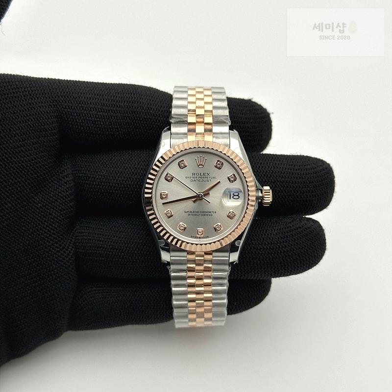 Rolex WF공장 롤렉스 레이디 데이저스트 31 로즈골드콤비 실버다이얼 10P 플루티드베젤 쥬빌레브레이슬릿 시계 2번 이미지