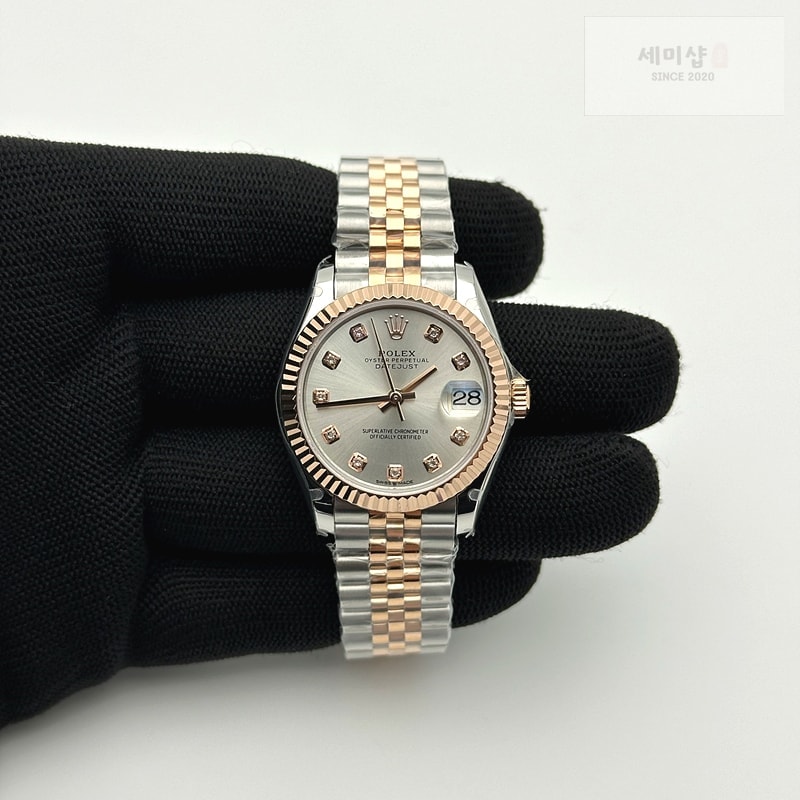 Rolex WF공장 롤렉스 레이디 데이저스트 31 로즈골드콤비 실버다이얼 10P 플루티드베젤 쥬빌레브레이슬릿 시계 3번 이미지