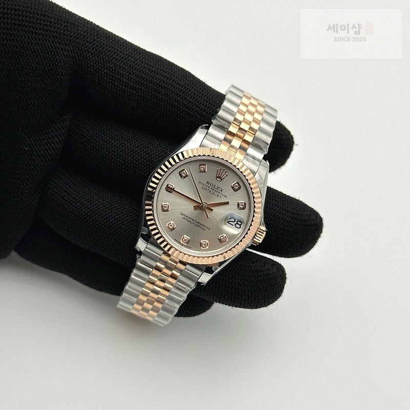 Rolex WF공장 롤렉스 레이디 데이저스트 31 로즈골드콤비 실버다이얼 10P 플루티드베젤 쥬빌레브레이슬릿 시계 5번 이미지