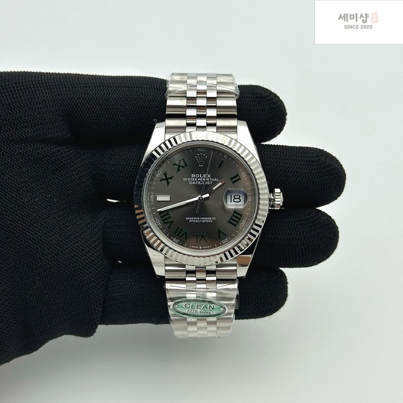 Rolex CLEAN공장 롤렉스 데이저스트 41 스틸 블랙다이얼 오이스터브레이슬릿 클린공장 DJ2 41mm Oys Flt 904L SS/SS Blk/Stk Clean VR3235 시계 2번 이미지