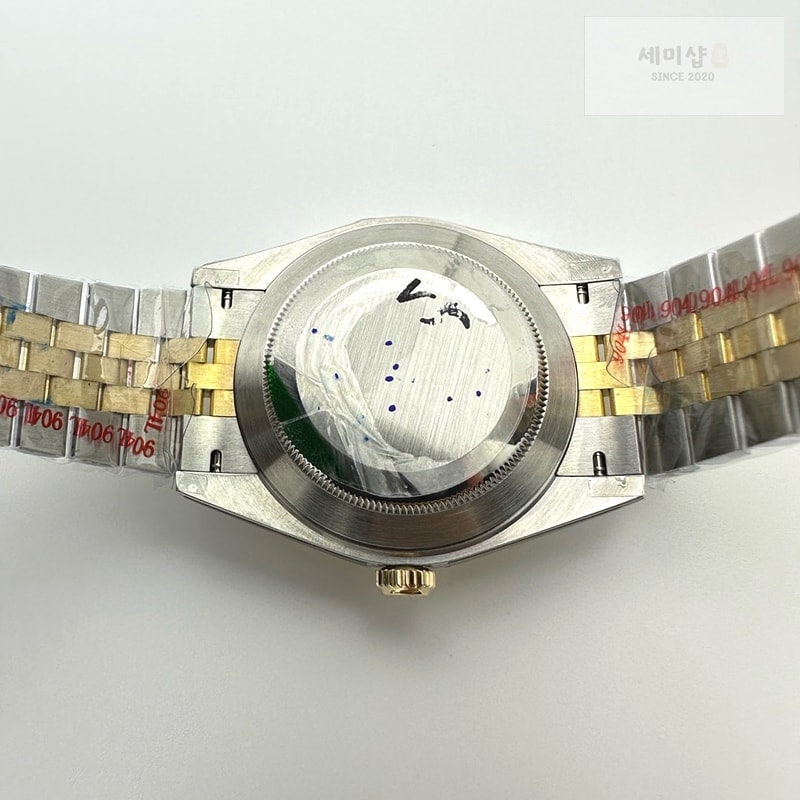 Rolex GM공장 롤렉스 데이저스트 41 옐로우골드 포금콤비 화이트자개다이얼 텐포인트인덱스 오이스터브레이슬릿 시계 10번 이미지