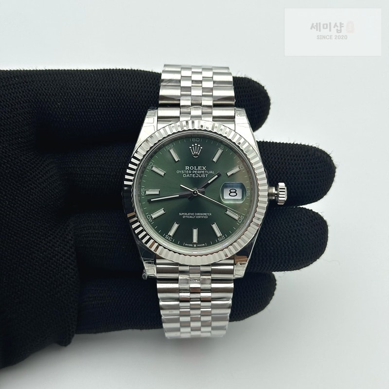 Rolex VS공장 롤렉스 데이저스트 41 민트그린다이얼 플루티드베젤 쥬빌레브레이슬릿 3235 시계 1번 이미지