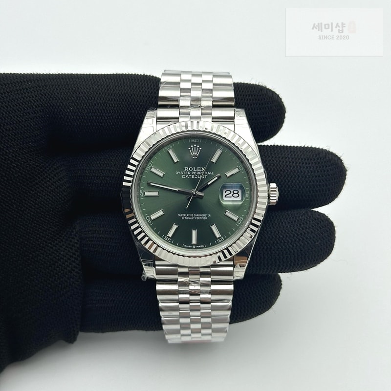 Rolex VS공장 롤렉스 데이저스트 41 민트그린다이얼 플루티드베젤 쥬빌레브레이슬릿 3235 시계 3번 이미지