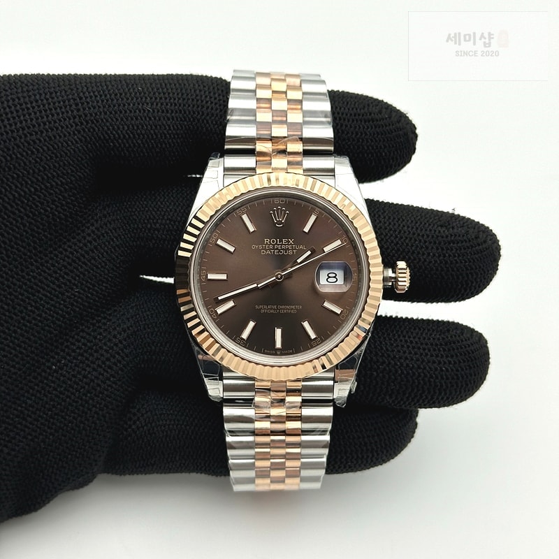 Rolex VS공장 롤렉스 데이저스트 41 로즈골드콤비 브라운다이얼 쥬빌레브레이슬릿 DateJust 41 126331 904L SS VSF 1:1 Best Edition Brown Dial on Jubilee Bracelet VS3235 시계 1번 이미지