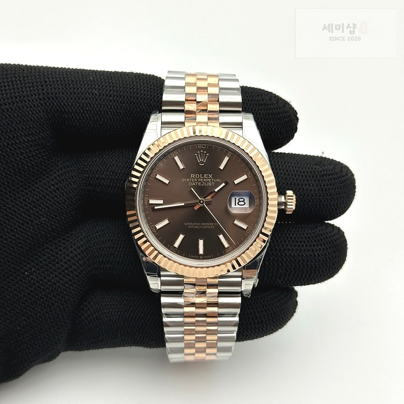 Rolex VS공장 롤렉스 데이저스트 41 로즈골드콤비 브라운다이얼 쥬빌레브레이슬릿 DateJust 41 126331 904L SS VSF 1:1 Best Edition Brown Dial on Jubilee Bracelet VS3235 시계 2번 이미지