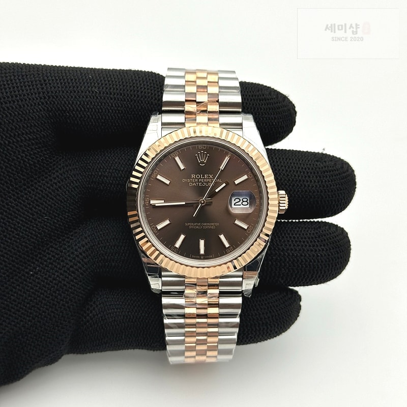 Rolex VS공장 롤렉스 데이저스트 41 로즈골드콤비 브라운다이얼 쥬빌레브레이슬릿 DateJust 41 126331 904L SS VSF 1:1 Best Edition Brown Dial on Jubilee Bracelet VS3235 시계 3번 이미지