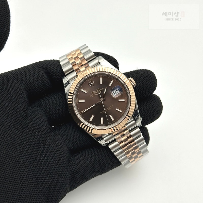 Rolex VS공장 롤렉스 데이저스트 41 로즈골드콤비 브라운다이얼 쥬빌레브레이슬릿 DateJust 41 126331 904L SS VSF 1:1 Best Edition Brown Dial on Jubilee Bracelet VS3235 시계 4번 이미지