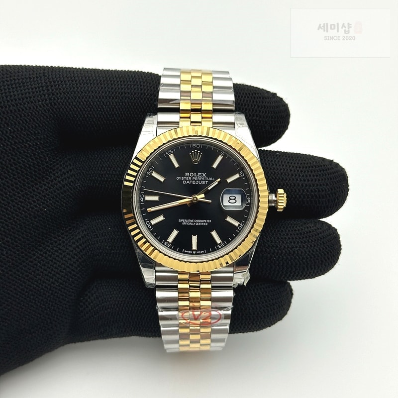 Rolex VS공장 롤렉스 데이저스트 41 옐로우골드콤비 블랙다이얼 3235 DateJust 41 126333 904L SS/YG VSF 1:1 Best Edition Black Dial on Oyster Bracelet VS3235 시계 1번 이미지