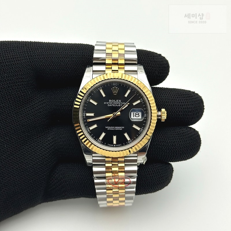 Rolex VS공장 롤렉스 데이저스트 41 옐로우골드콤비 블랙다이얼 3235 DateJust 41 126333 904L SS/YG VSF 1:1 Best Edition Black Dial on Oyster Bracelet VS3235 시계 2번 이미지