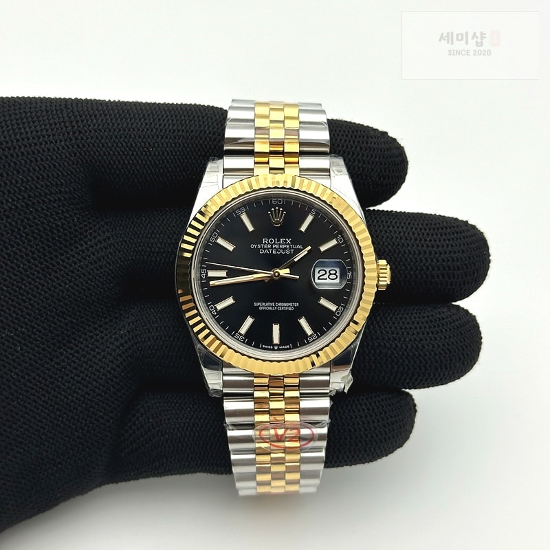 Rolex VS공장 롤렉스 데이저스트 41 옐로우골드콤비 블랙다이얼 3235 DateJust 41 126333 904L SS/YG VSF 1:1 Best Edition Black Dial on Oyster Bracelet VS3235 시계 3번 이미지
