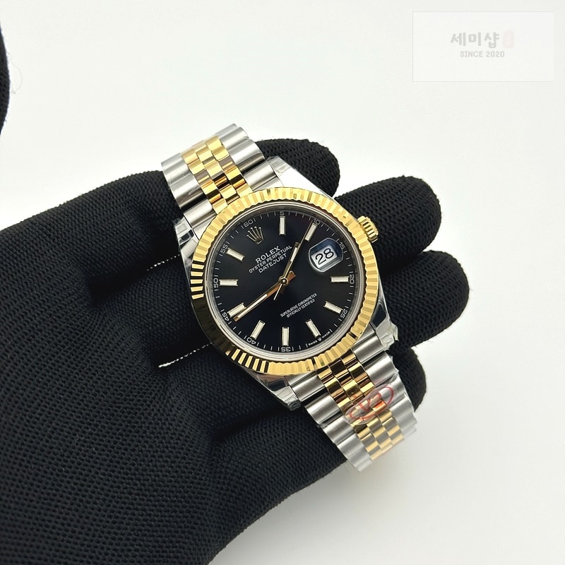 Rolex VS공장 롤렉스 데이저스트 41 옐로우골드콤비 블랙다이얼 3235 DateJust 41 126333 904L SS/YG VSF 1:1 Best Edition Black Dial on Oyster Bracelet VS3235 시계 4번 이미지