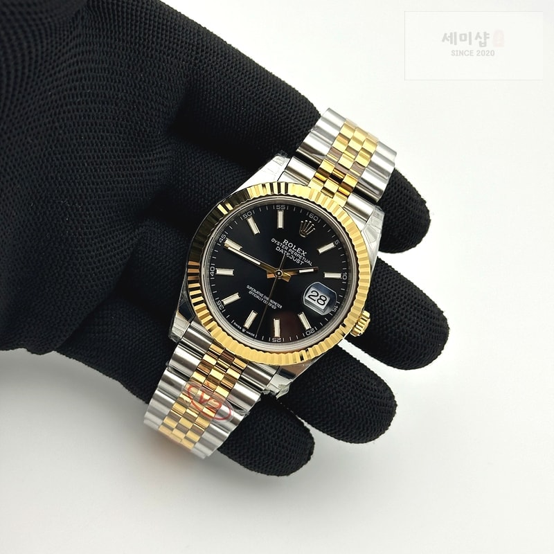 Rolex VS공장 롤렉스 데이저스트 41 옐로우골드콤비 블랙다이얼 3235 DateJust 41 126333 904L SS/YG VSF 1:1 Best Edition Black Dial on Oyster Bracelet VS3235 시계 5번 이미지