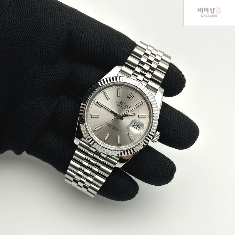 Rolex VS공장 롤렉스 데이저스트 41 실버다이얼 플루티드베젤 쥬빌레브레이슬릿 DJ2 41mm Jub Flt 904L SS/SS Silv/Stk VSF VS3235 시계 5번 이미지