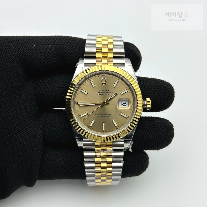 Rolex VS공장 롤렉스 데이저스트 41 옐로우골드콤비 샴페인다이얼 3235 DJ2 41mm Oys Flt 904L YG/SS Gold/Stk VSF VS3235 시계 2번 이미지