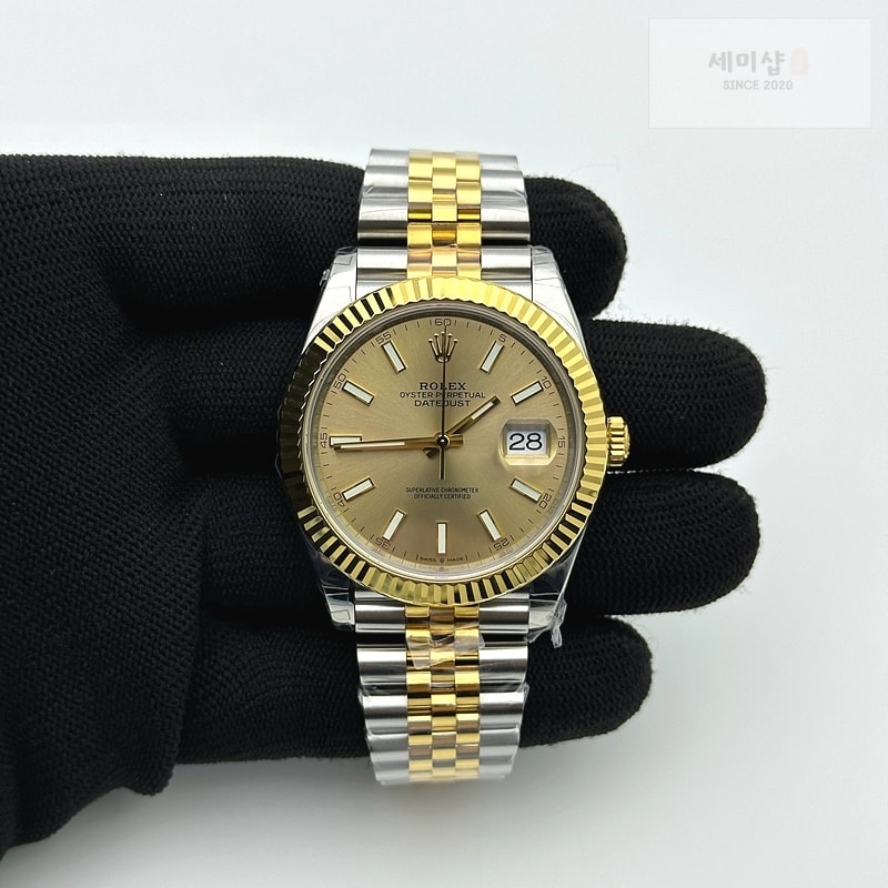 Rolex VS공장 롤렉스 데이저스트 41 옐로우골드콤비 샴페인다이얼 3235 DJ2 41mm Oys Flt 904L YG/SS Gold/Stk VSF VS3235 시계 3번 이미지